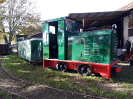 Die von uns aufgearbeitete Lok DS 28 für die Historische Feldbahn Hofgut Serrig (bei Saarburg), die auf den Transport nach Serrig wartet.